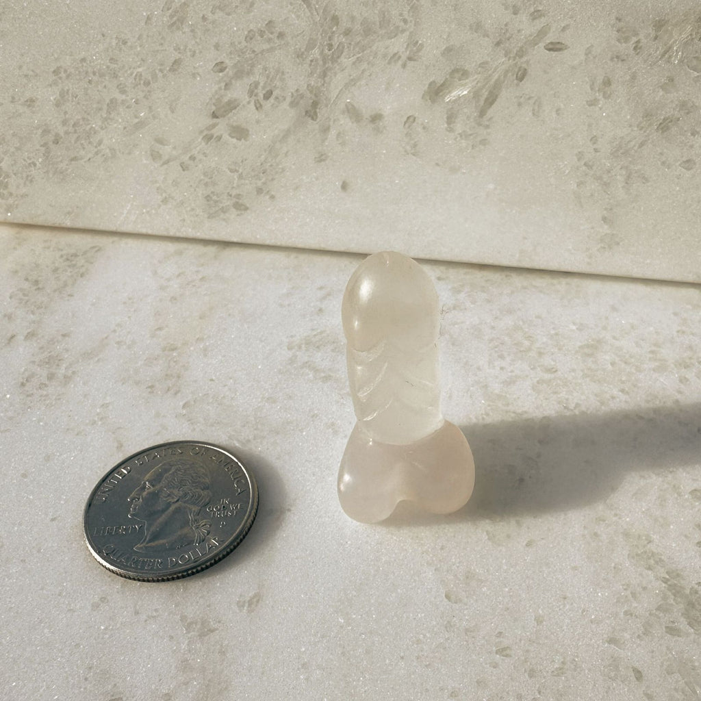 Crystal Clear Quartz Penis Carving, aka Heart Arm