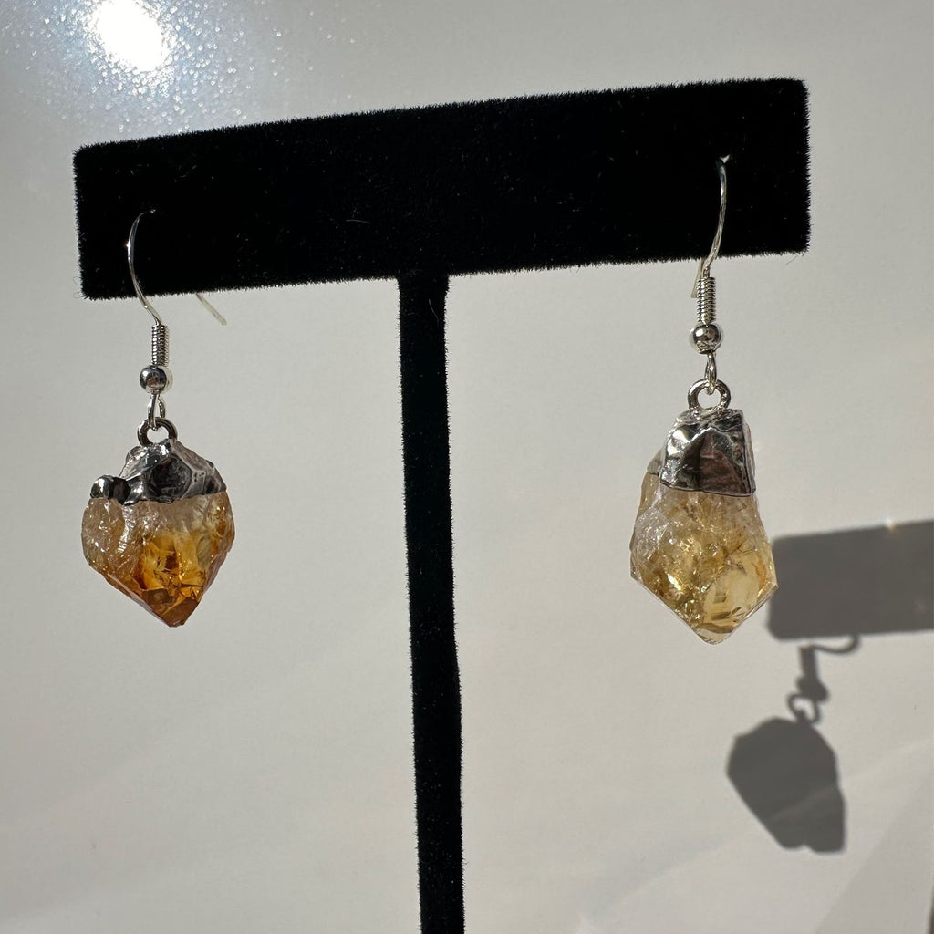 Citrine dangle earrings, from brazilian crystals