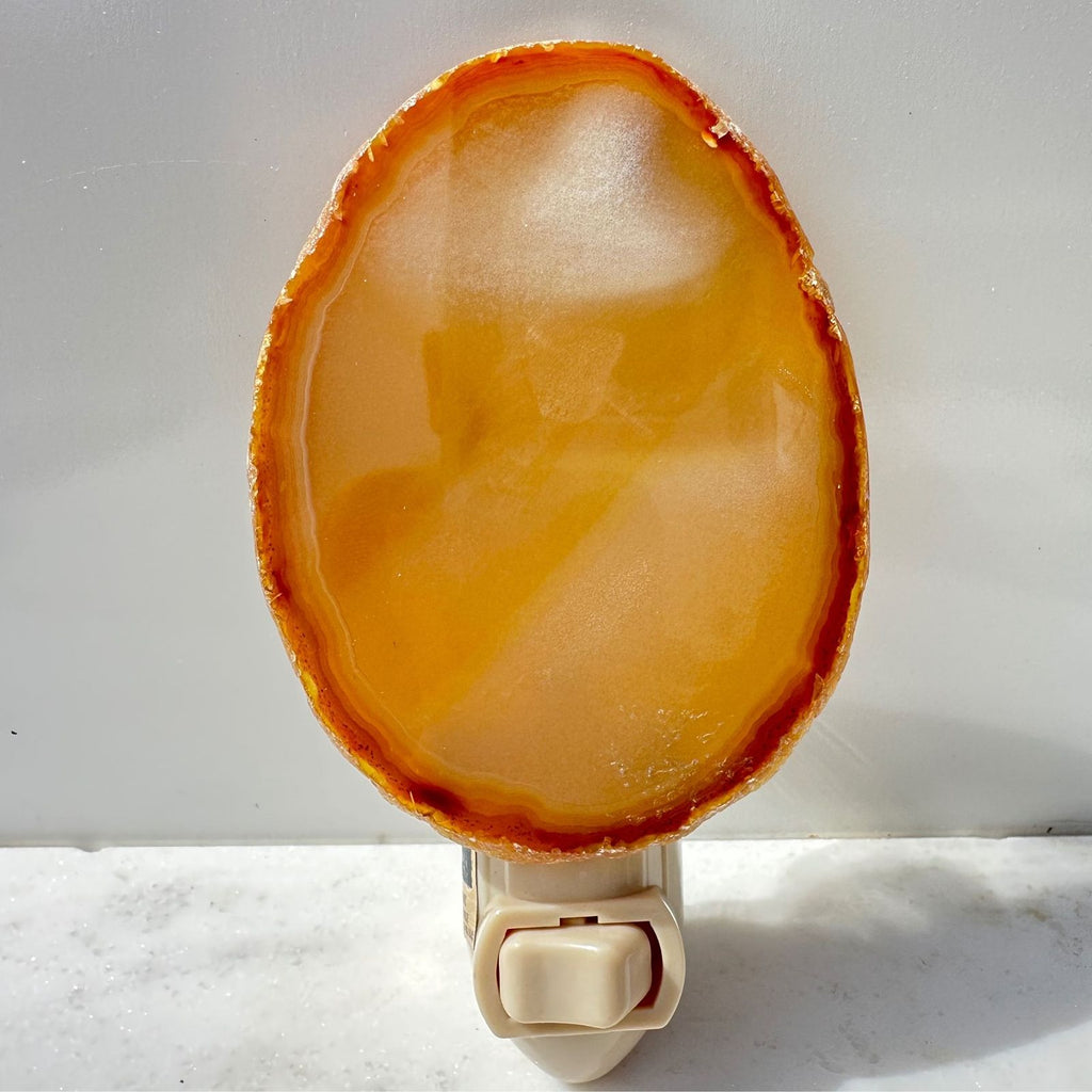 Natural Agate Night Light, handmade with Brazilian Agate