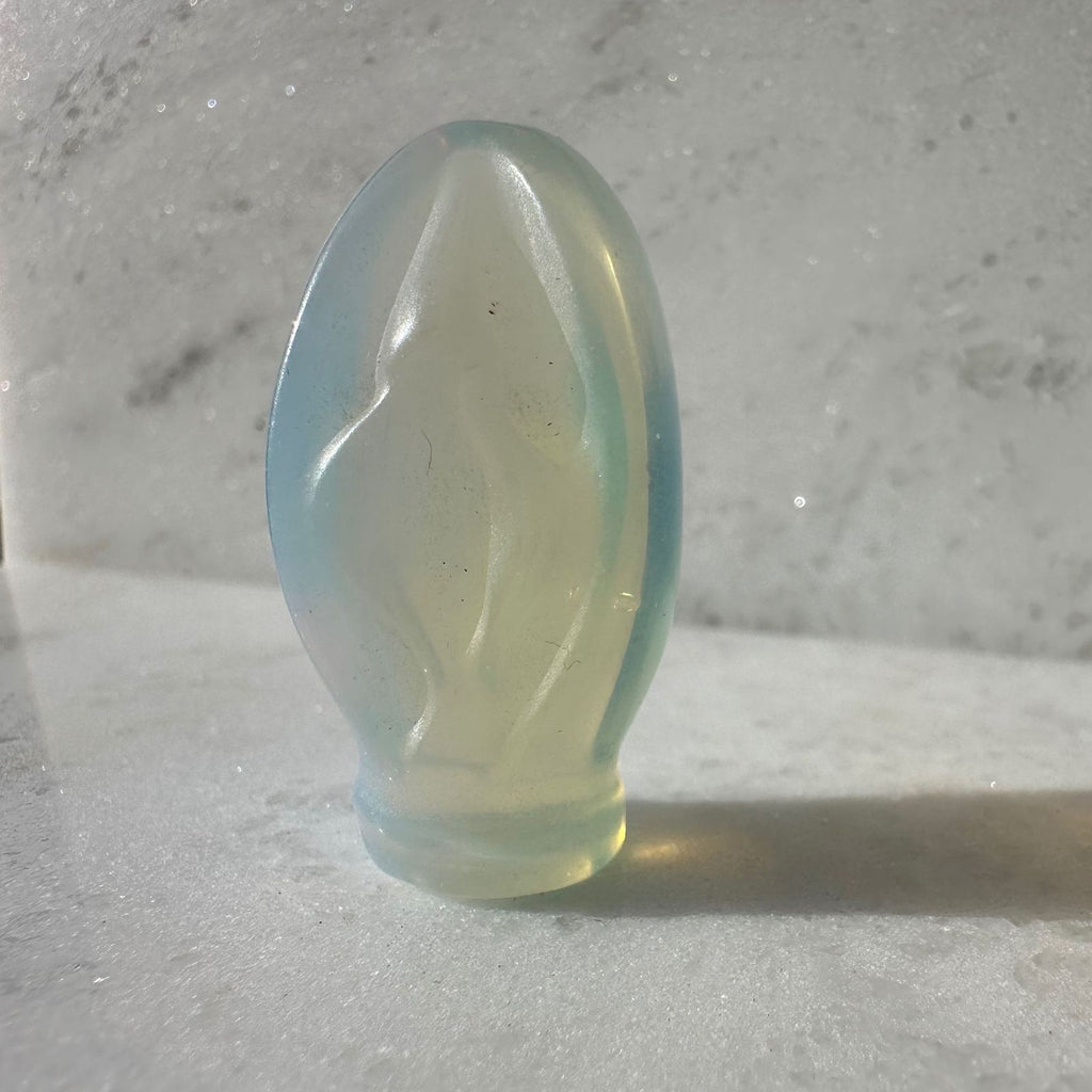Opalite crystal vulva carving, aka Portal to Paradise