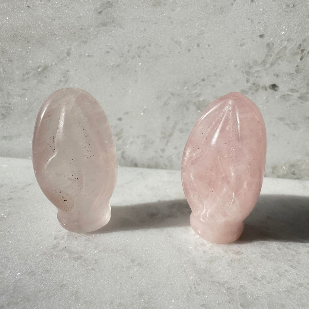 Rose Quartz Vulva carving, or as we call them, Portal to Paradise carving