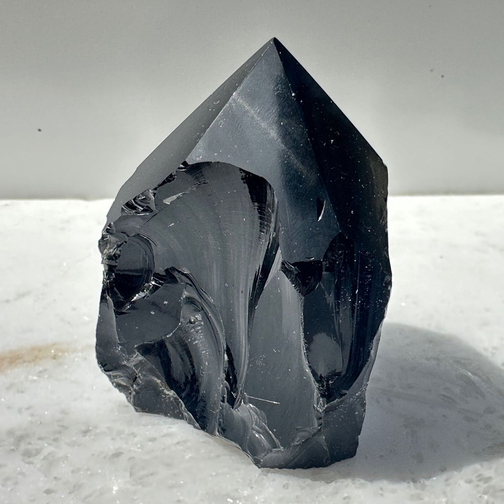 Black Obsidian Point Volcanic Glass