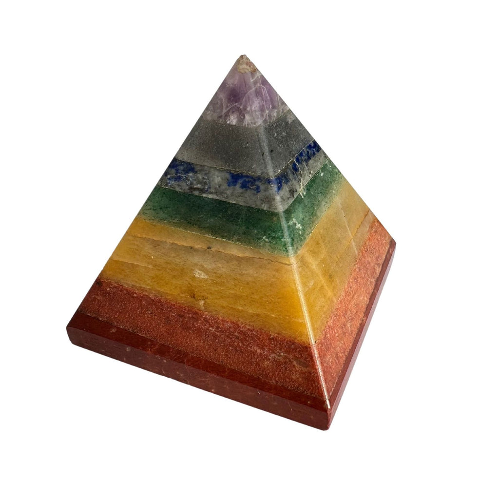 Chakra Crystal Pyramid with background removed for detailed view