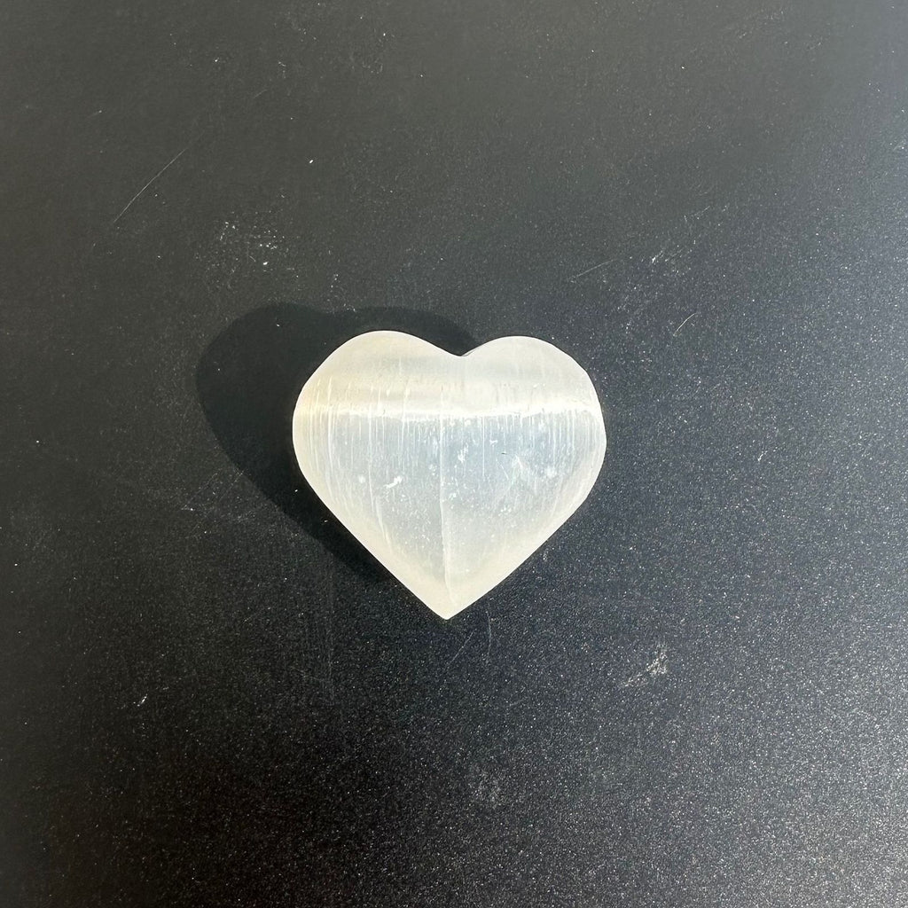 Selenite Heart Carving Crystal for clearing and recharging all other crystals