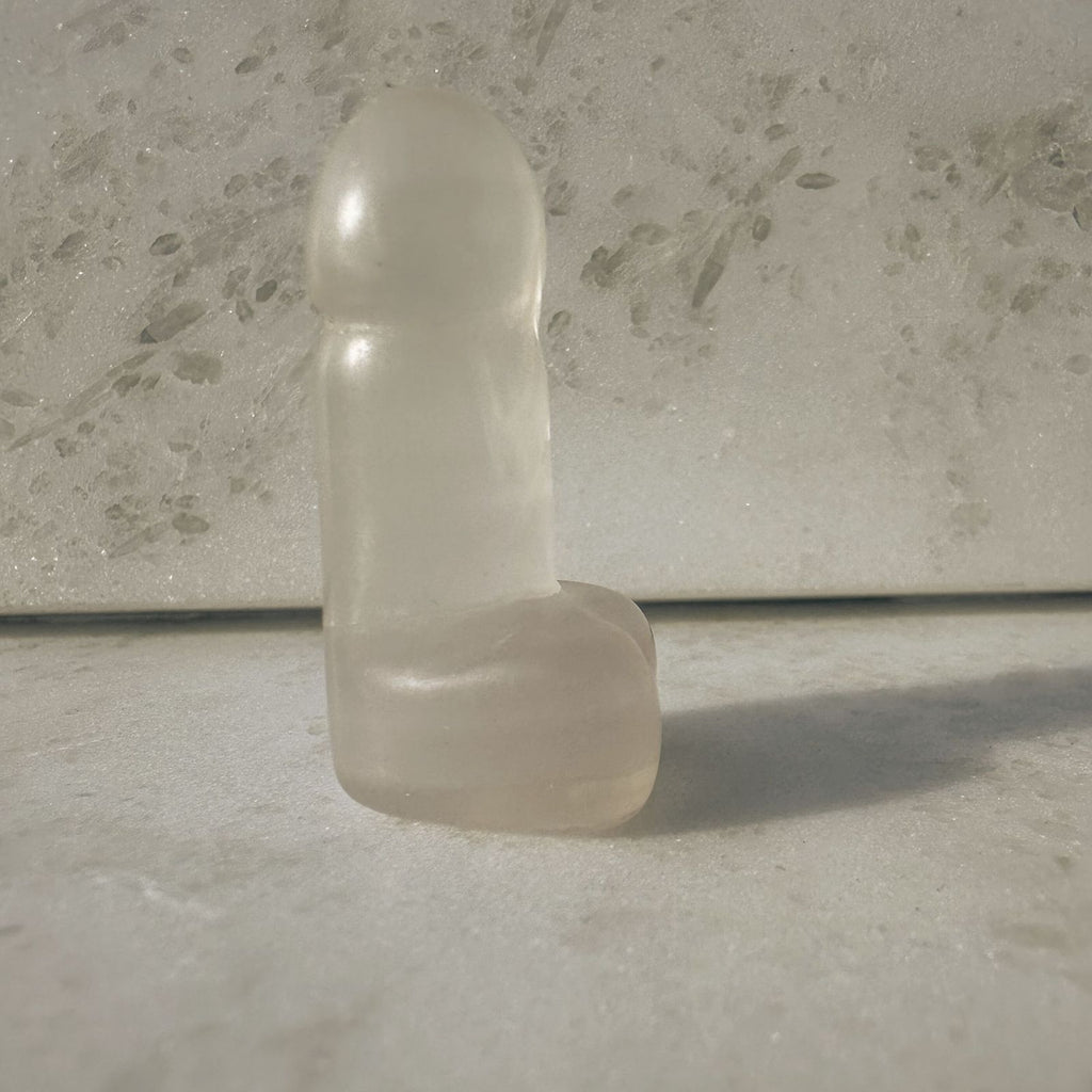 Crystal penis Carving made out of Clear Quartz, aka Heart Arm