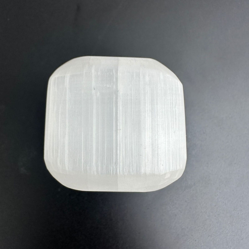 Selenite polished cube from Morocco