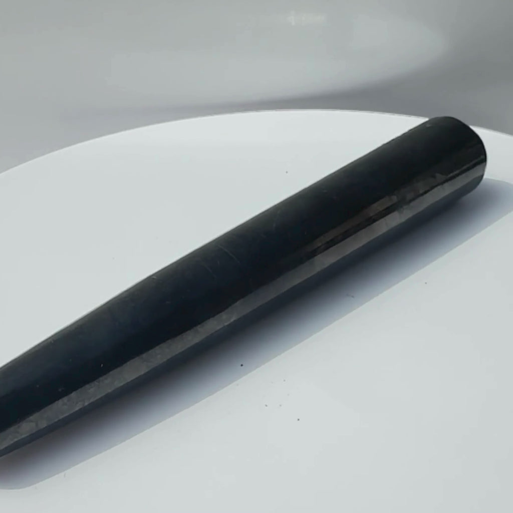 Shungite Massage Wand-Polished-from Russia in a rotating video